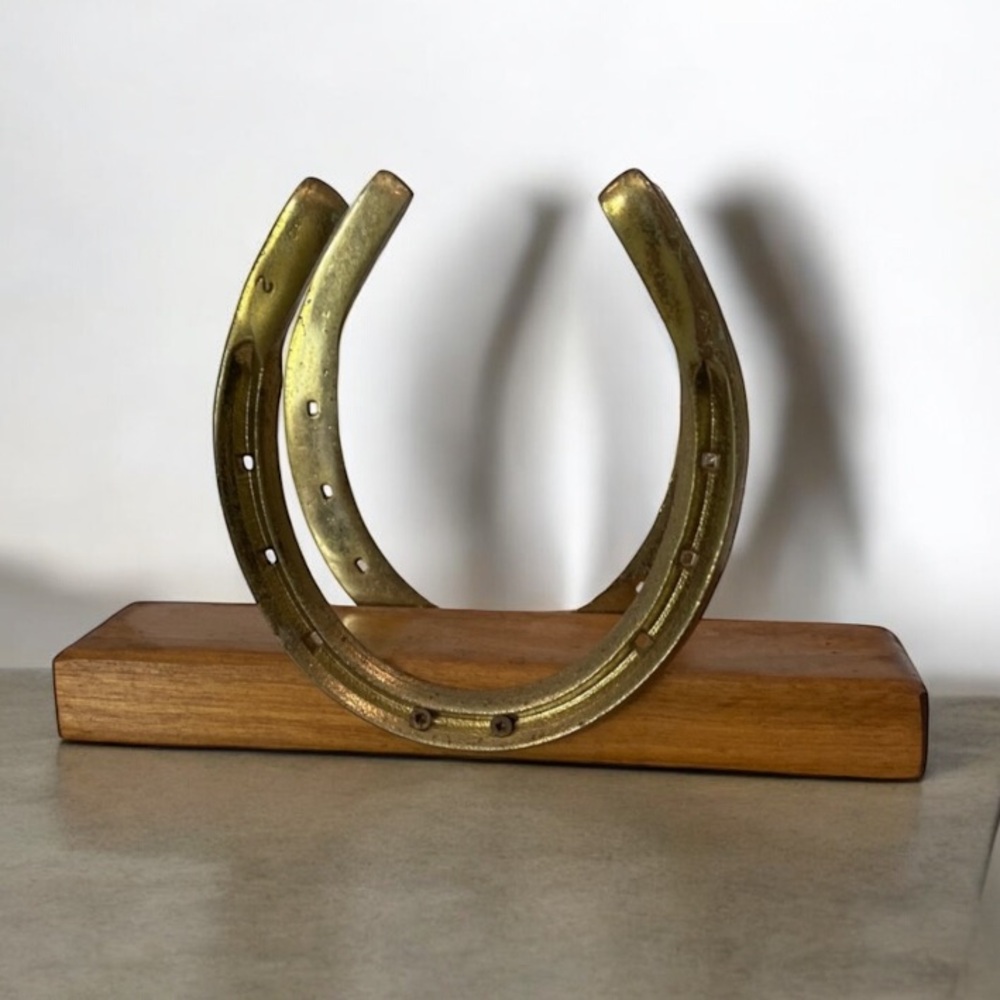 Gold Horseshoe Book or Napkin Holder